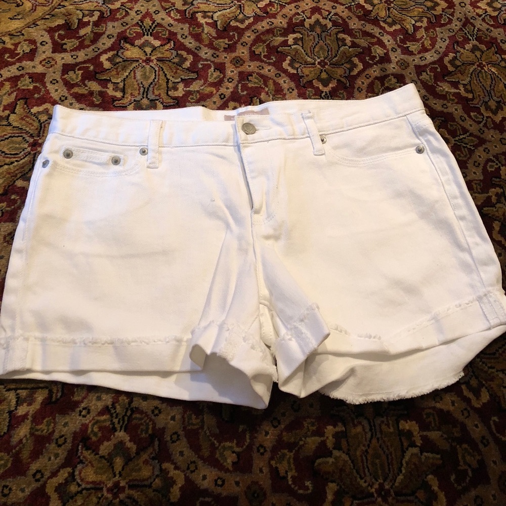 Banana Republic white Jean shorts